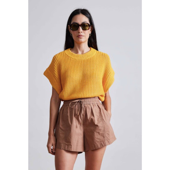 A Piece Apart Sweaters - A Piece Apart Medium Large "Olivia" Sweater Women's 100% Linen Vest in Citrus (7